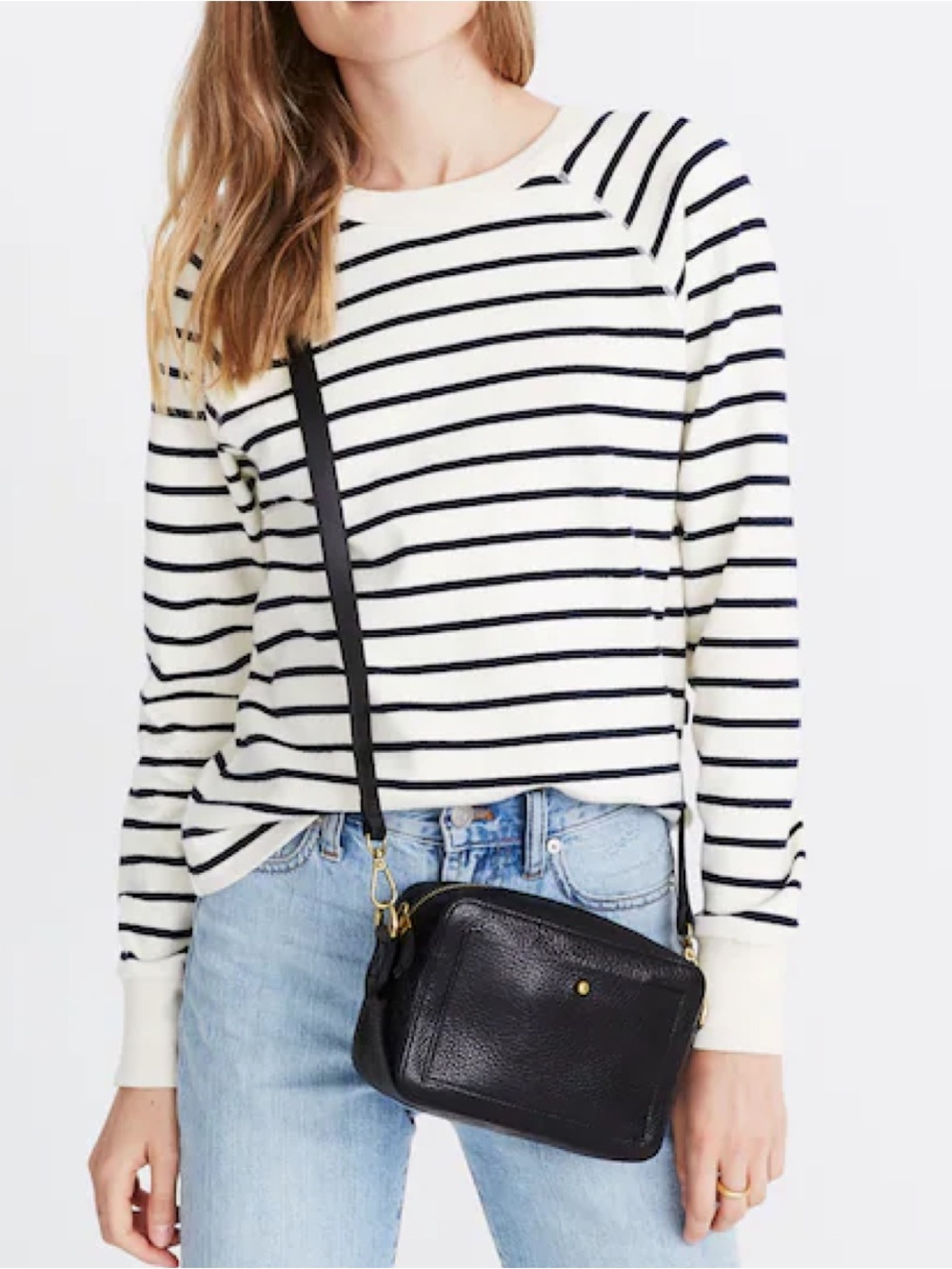 Madewell The Transport Camera Bag Black Leather Crossbody Shoulder Bag